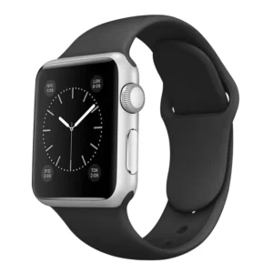 Watch Straps Co Active Rubber Apple Watch Band in Black color