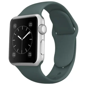 Watch Straps Co Active Rubber Apple Watch Band in teal green color