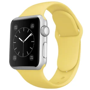 Watch Straps Co Active Rubber Apple Watch Band in yellow color