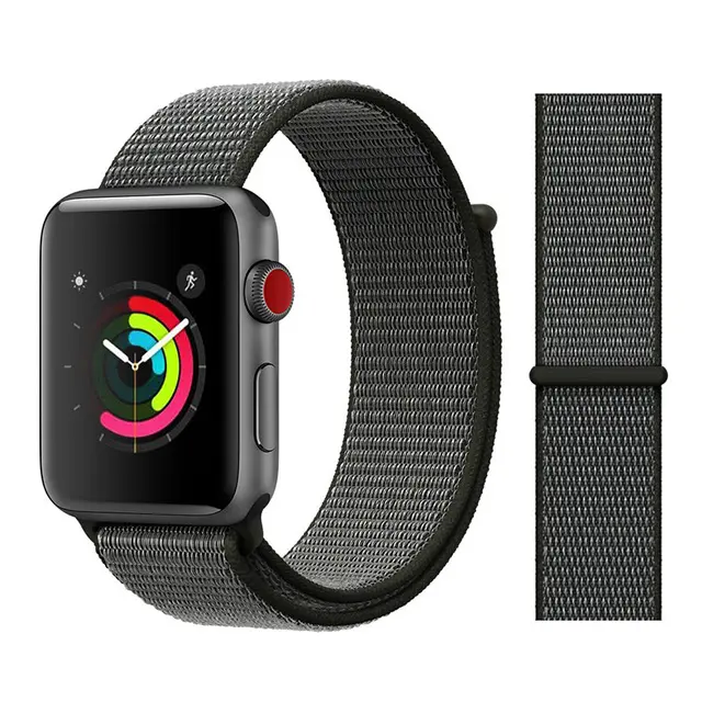 Apple Watch loop sport band - Velcro - Grey by Watch Straps Co