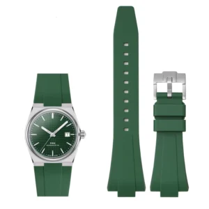 Green 35mm Tissot PRX strap by Watch Straps Co